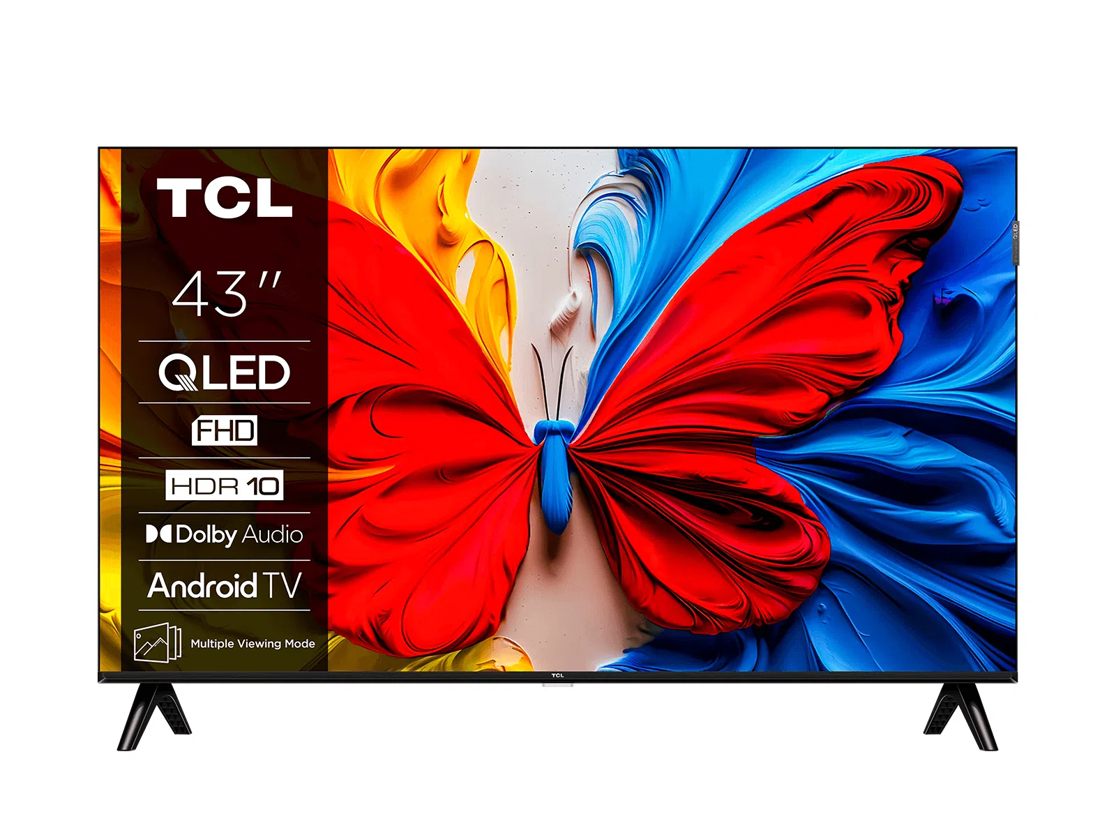TCL 43" 43S5L Smart LED Televízió, 108 cm, FHD, QLED, HDR10, Android TV
