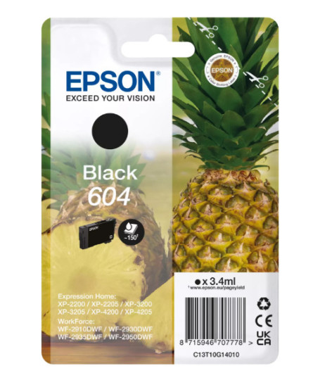 Epson T10G1 Tintapatron Black No.604