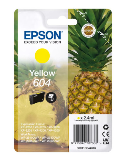 Epson T10G4 Tintapatron Yellow No.604