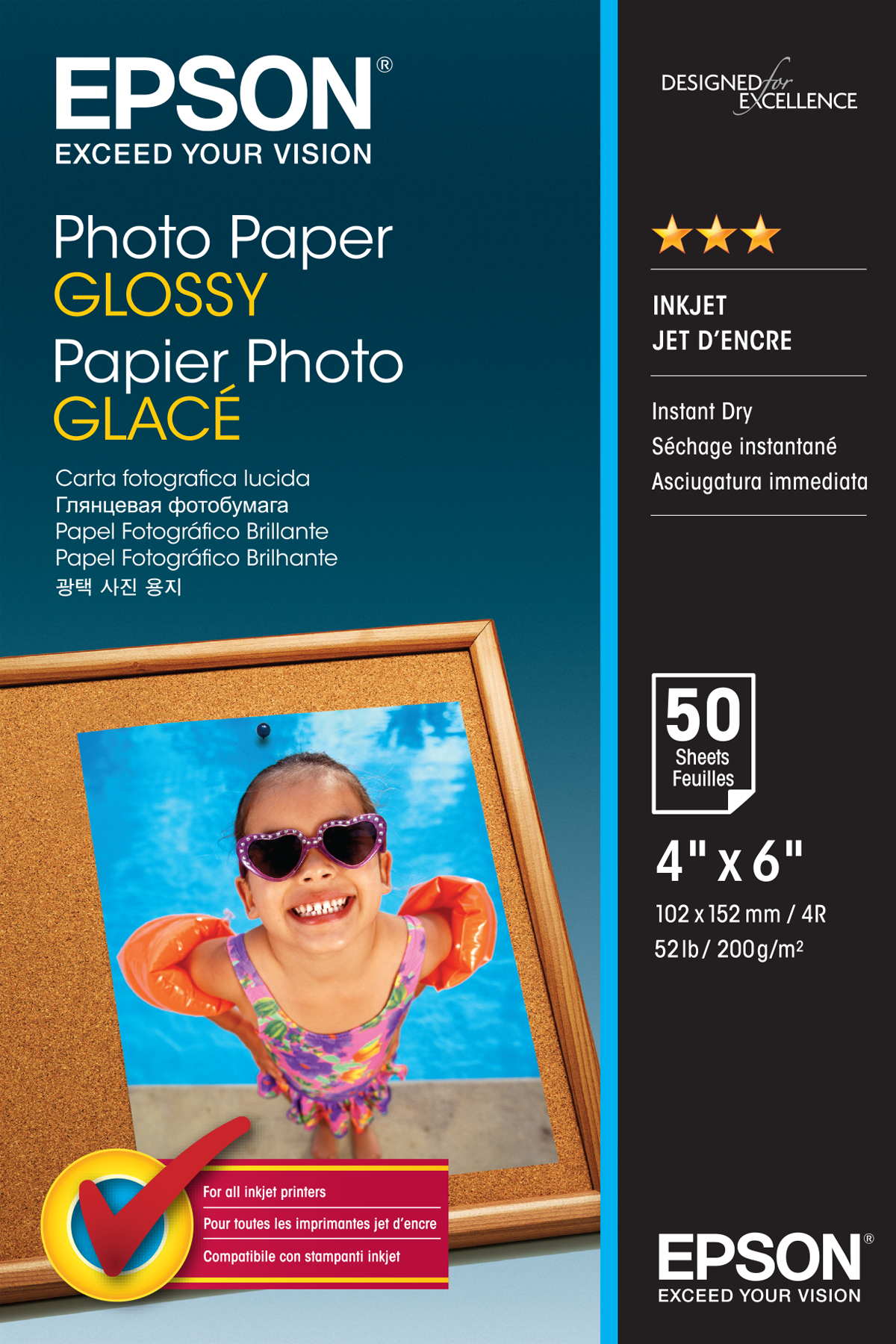 Epson fényes fotópapír (10x15, 50 lap, 200g)