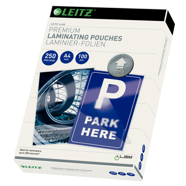 Leitz STANDARD meleglamináló-fólia UDT, A4, 250 mikron, 100db/cs