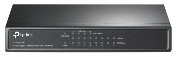 TP-LINK SWITCH TL-SG1008P 8-Port Gigabit Desktop