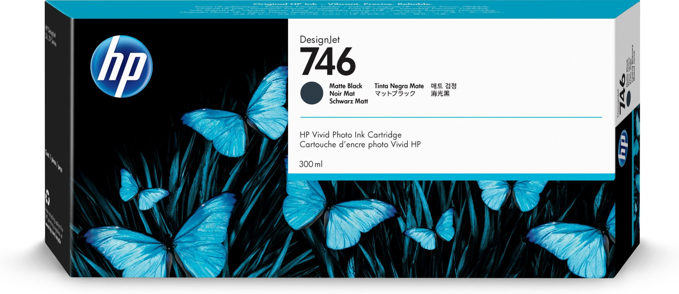 HP P2V83A Patron Matte Black 300ml No.746