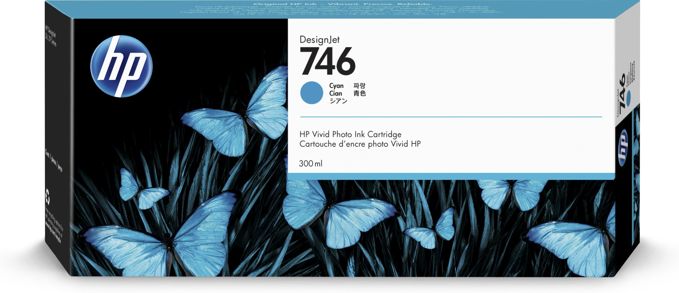 HP P2V80A Patron Cyan 300ml No.746