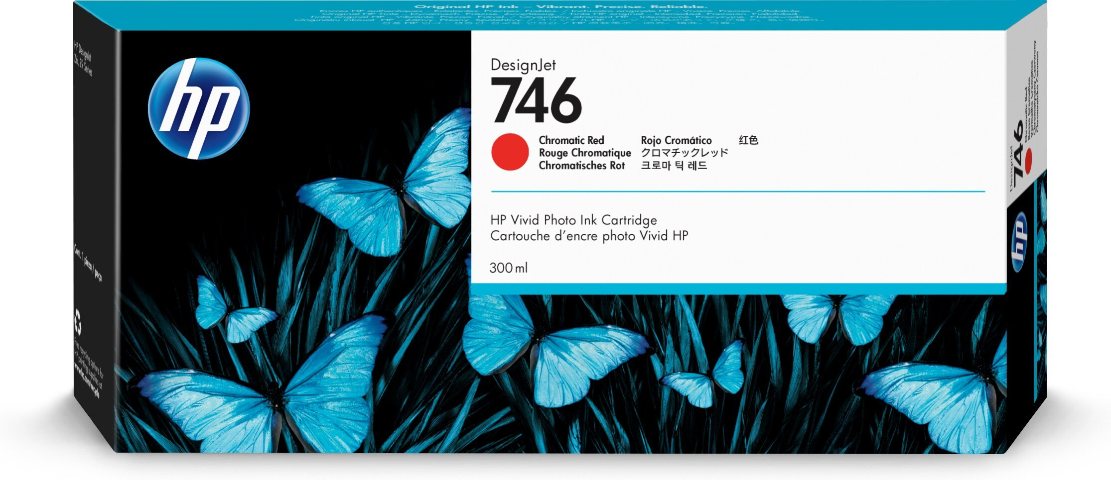 HP P2V81A Chromatic Red 300ml No.746