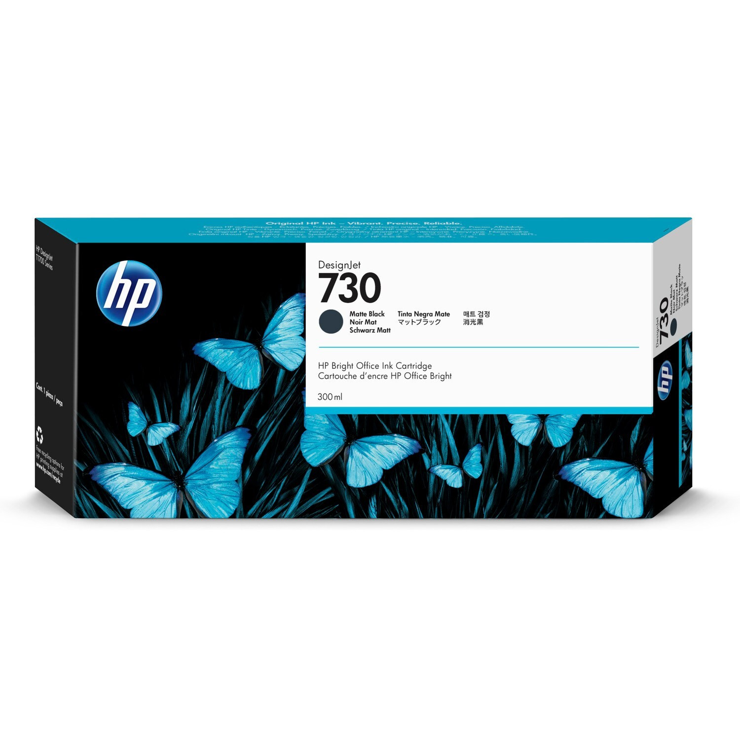 HP P2V71A Patron MattBk 300ml No.730
