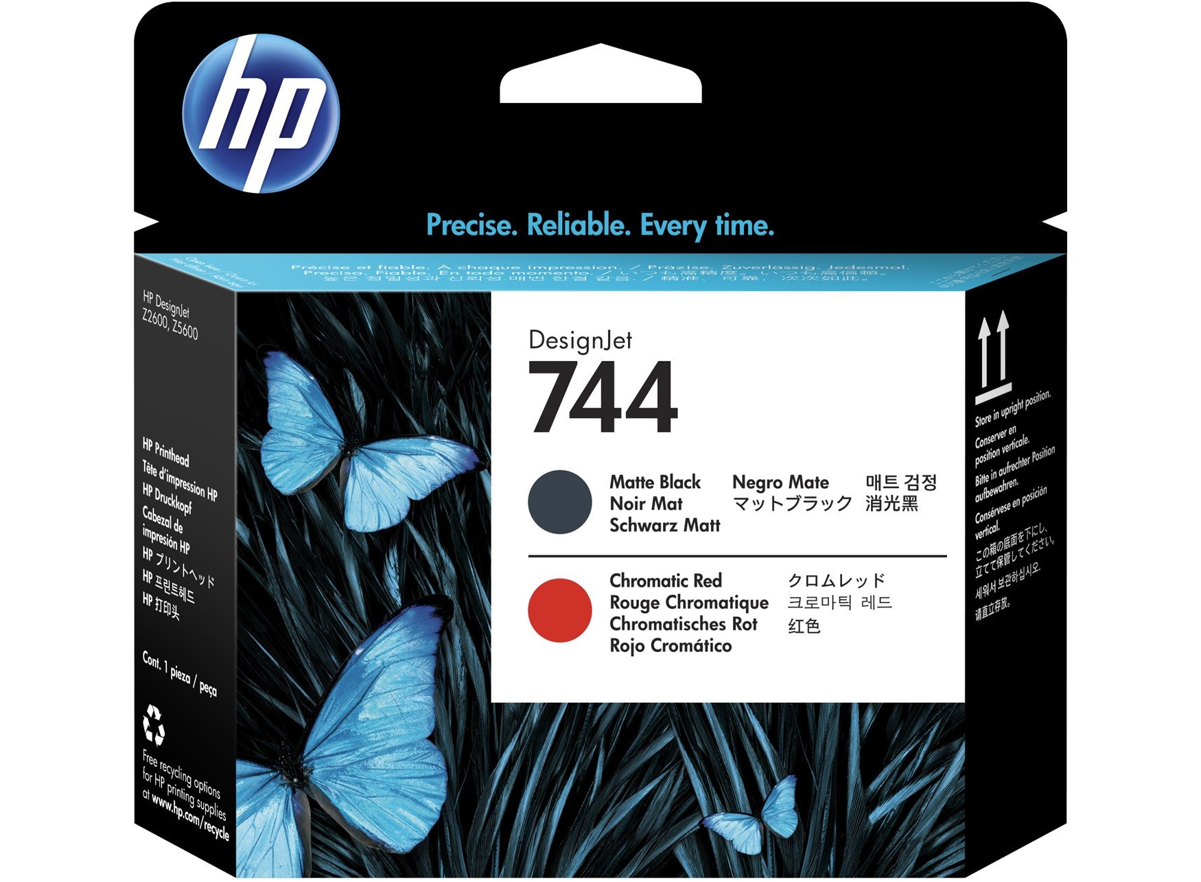 HP F9J88A 744 Pr.head M.Bk&Red