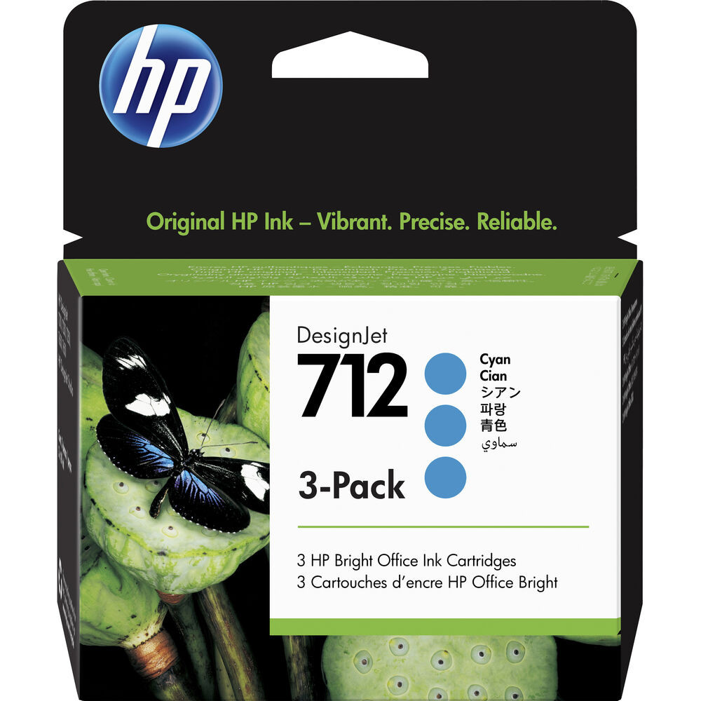 HP 3ED77A Patron 3Pack Cyan 29ml No.712