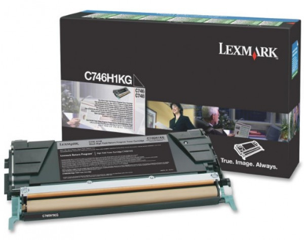 Lexmark C746/C748 High Return Toner Black 12K C746H1KG