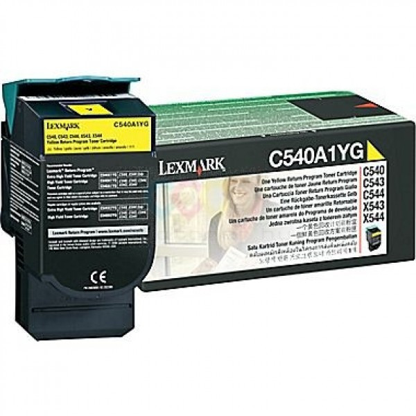 Lexmark C54x/X54x Return Toner Yellow 1K C540A1YG