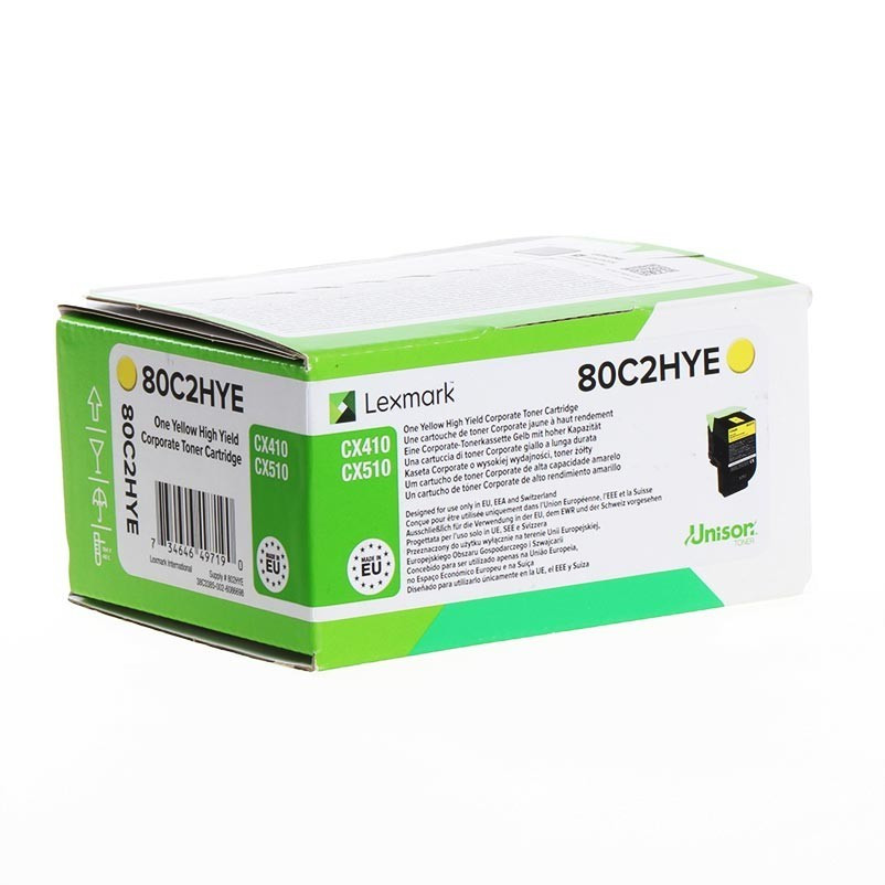 Lexmark CX410/510 High Corporate Toner Yellow 3K 80C2HYE
