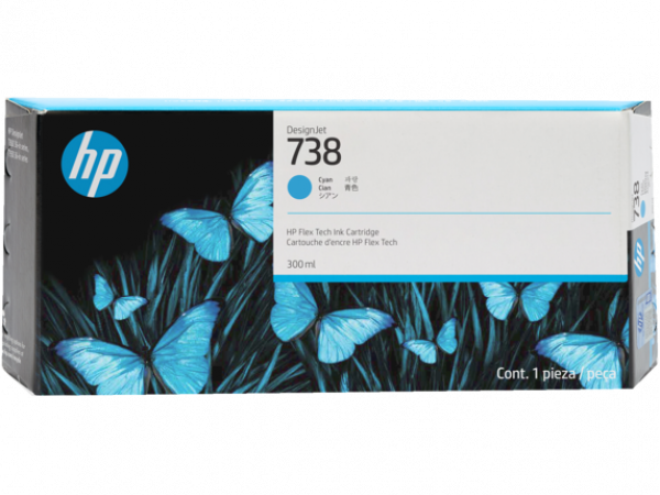 HP 676M6A Patron Cyan 300ml No.738