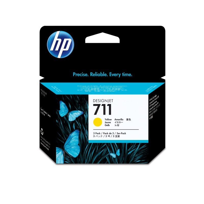 HP CZ136A Patron 3Pack Yellow 29ml No.711