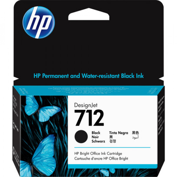 HP 3ED70A Patron Black 38ml No.712