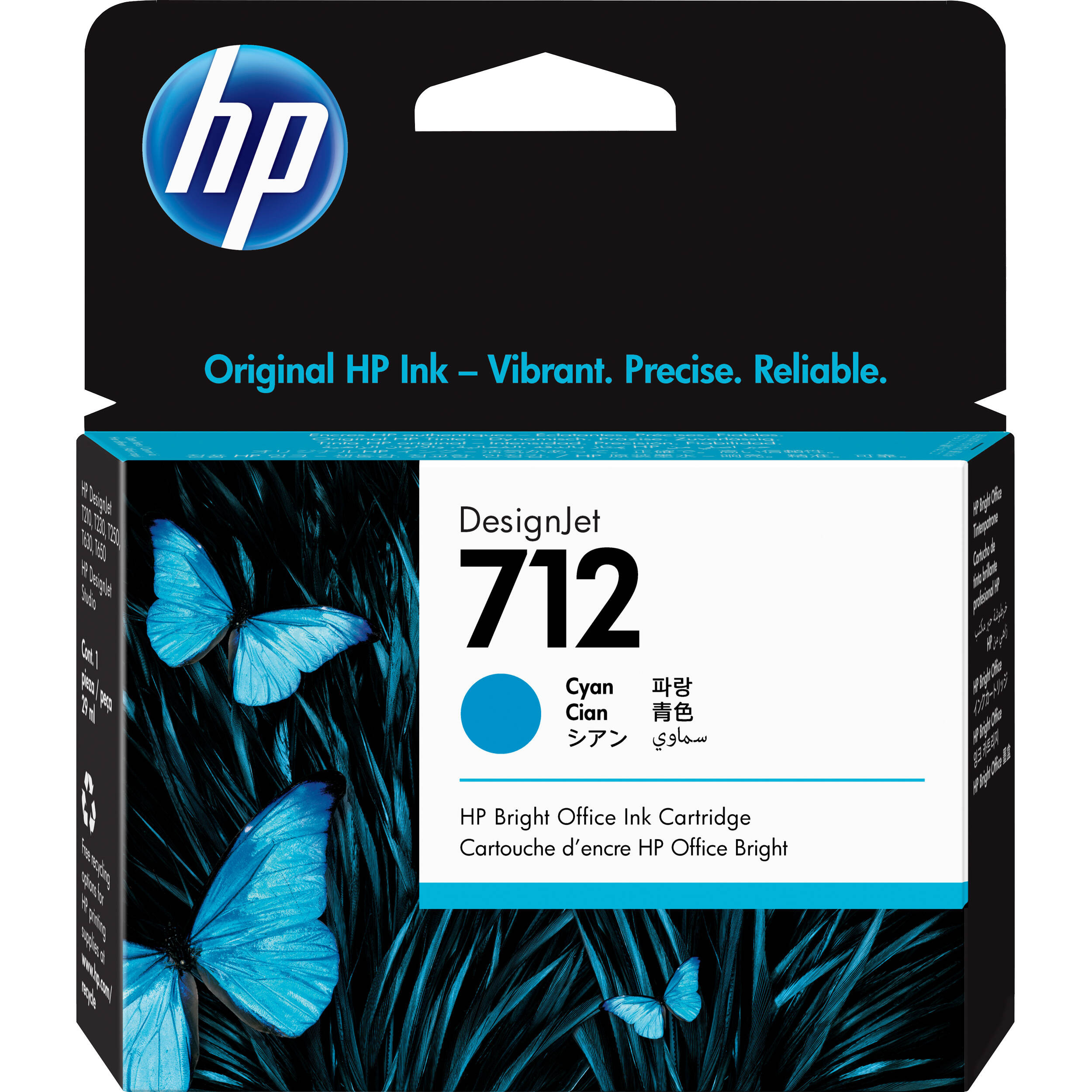 HP 3ED67A Patron Cy 29ml No.712